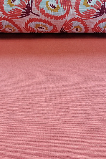 Tessuto di cotone UNI CORAL cotone grosso 220g