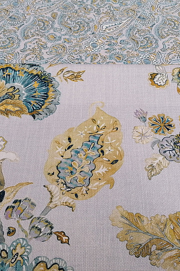 Tessuto decorativo FIORI blu