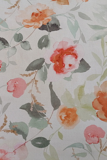 Tessuto decorativo FIORI arancione