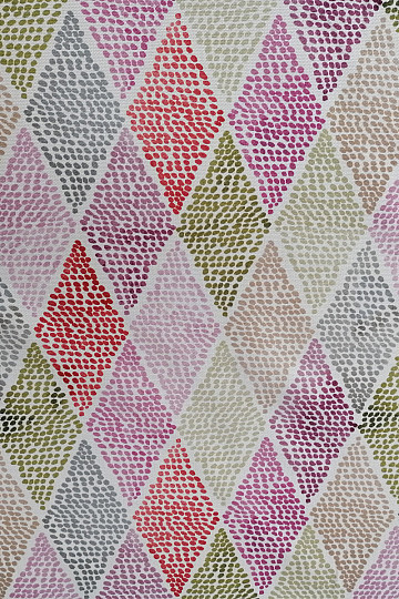 Tessuto decorativo RHOMBODE rosa-verde