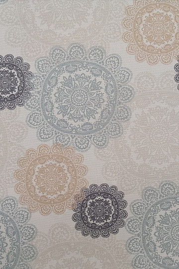 Tessuto decorativo MANDALA grigio-beige
