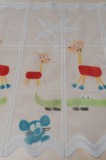 Tenda per bambini su una vetrata - ANIMALI jacquard