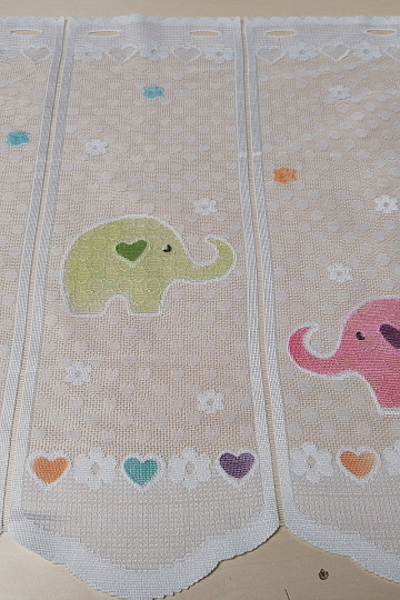 Tenda per bambini per vetrata - jacquard SLONICI