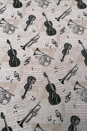 Tessuto decorativo STRUMENTI MUSICALI