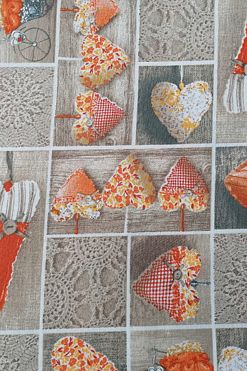 Tessuto decorativo LIDIA&#39;S HEART arancione
