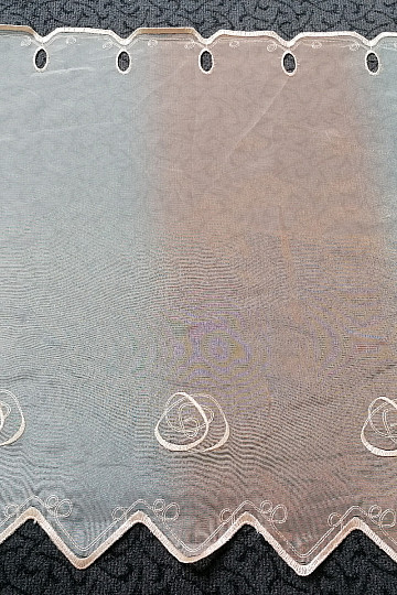 Tenda in vetro colorato - voile con ricamo 225