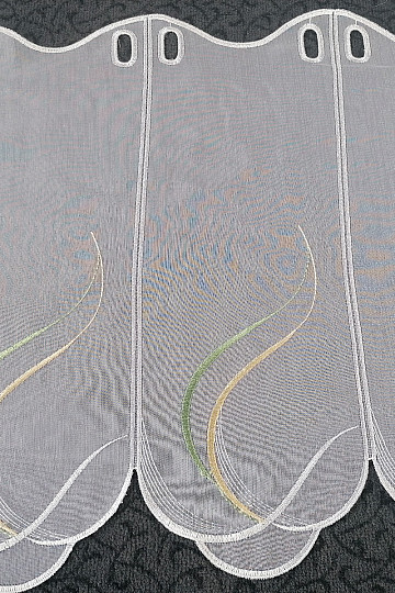Tenda in vetro colorato - velo verde-giallo