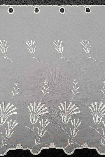 Tenda in vetro colorato - crema, ricamata W297