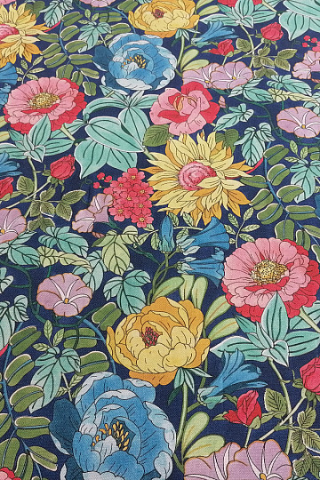 Tessuto decorativo FIORI D&#39;ESTATE - BLU