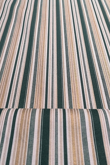 Tessuto di cotone rigato natalizio verde