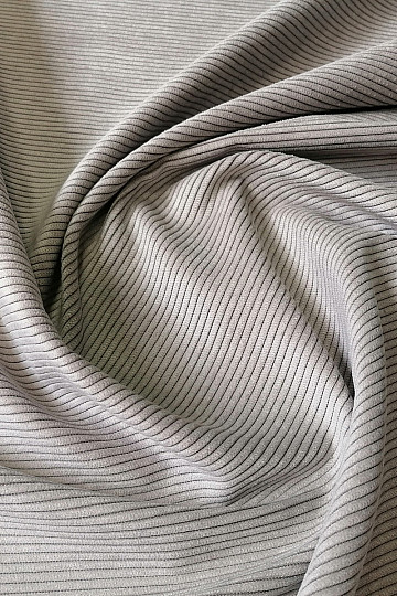tessuto di rivestimento RIB PEWTER grigio-beige chiaro