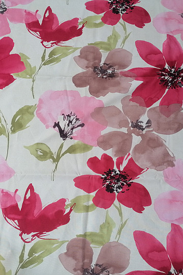 Tenda decorativa Fiori rosa grandi 150x240 cm