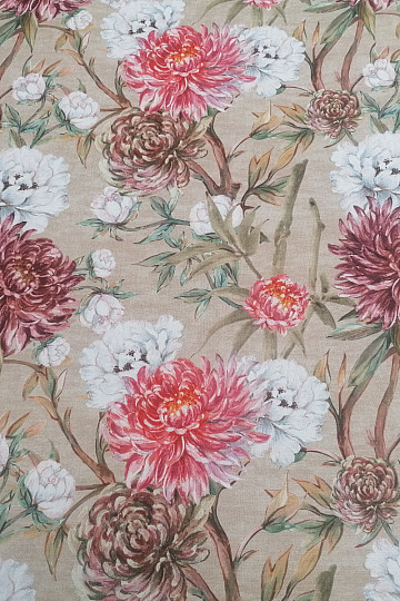 Tessuto decorativo FIORE DI PECHINO GRANDE BEIGE