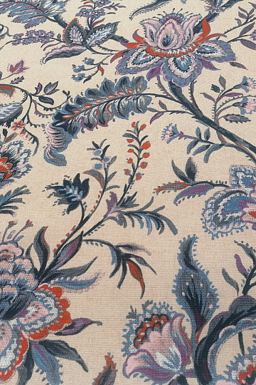 Tessuto decorativo GRANDE FIORE BLU