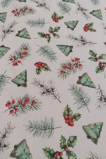 Tessuto decorazioni natalizie GALLETAS alberi II