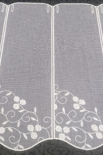 Tenda ricamata per vetrata 11709 crema chiaro