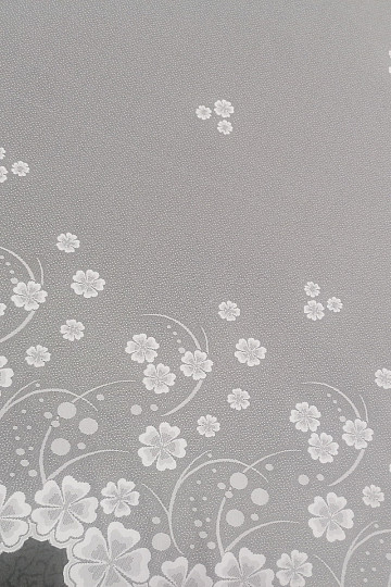 Tenda jacquard A39000 fiori bianchi