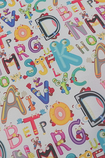 Tessuto decorativo BLACK-OUT Lettere allegre
