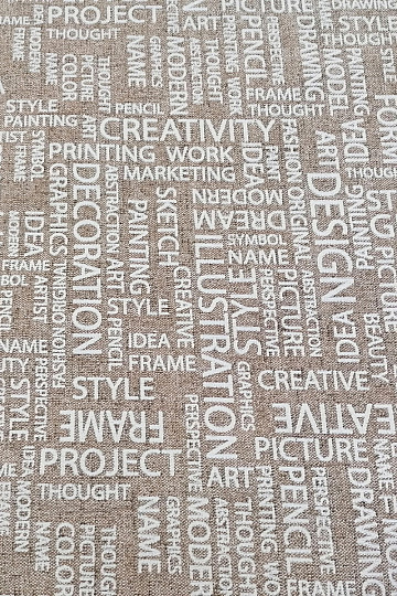 Tessuto decorativo ART LETRAS