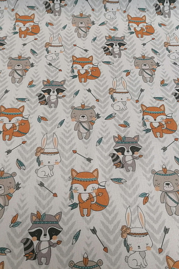 Tessuto di cotone Indiani - animali