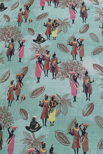 Tessuto decorativo Verde Africa