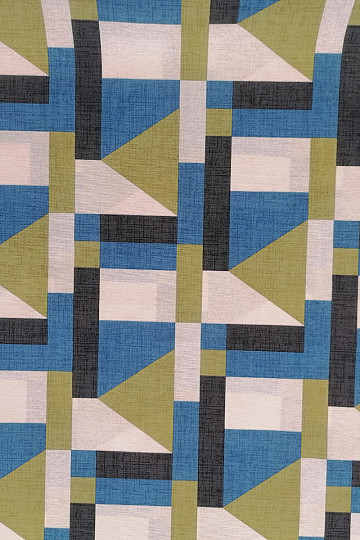 Tessuto decorativo Geo blu