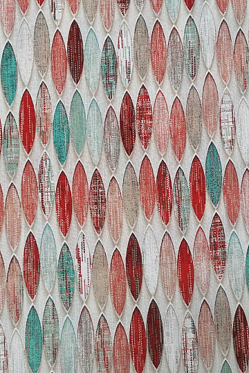 Tessuto decorativo Surf rosso-turchese