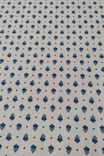 Tessuto di cotone MAJOLIKA ornamento blu