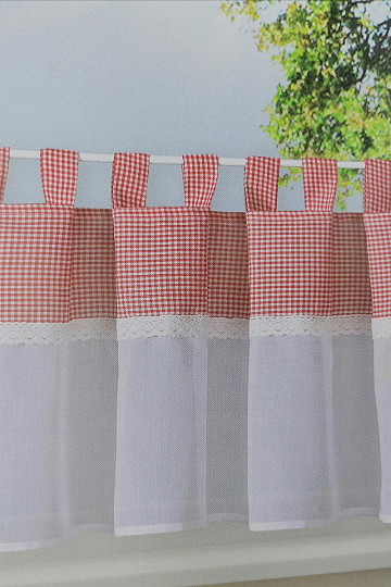 Tenda finita GERSTER tela rossa 50x150 cm