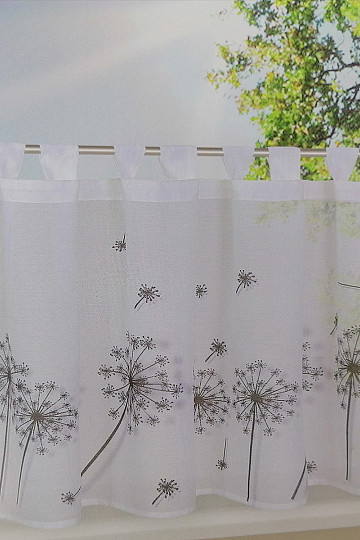 Tenda finita GERSTER denti di leone bianco-grigio 50x145 cm