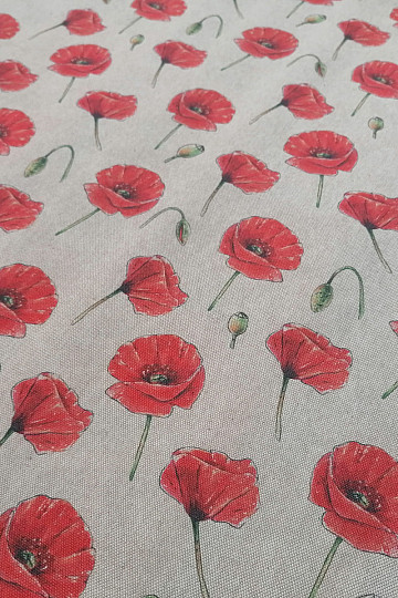 Tessuto decorativo Papaveri - stampa digitale primavera