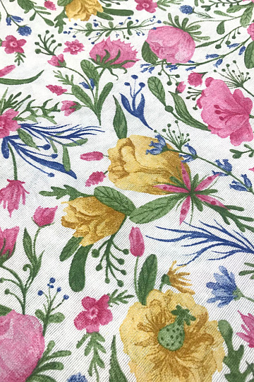 Tessuto decorativo Fiori CLARA rosa