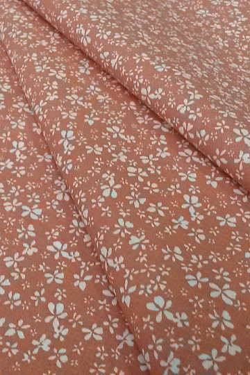 Tessuto di cotone FIORI DITA salmone