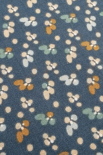 Tessuto in cotone FIORI FILOMENA blu