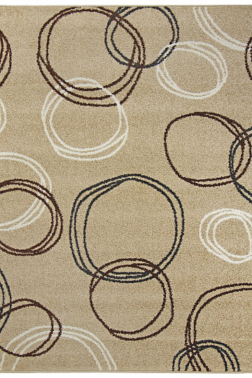 Pezzo tappeto LOTTO cerchi beige scuro