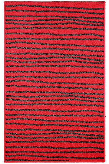 Tappeto in pezzi LOTTO strisce rosso/nero