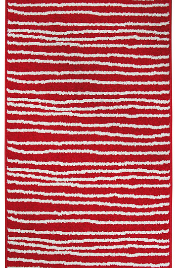 Tappeto in pezzi LOTTO strisce rosso/bianco