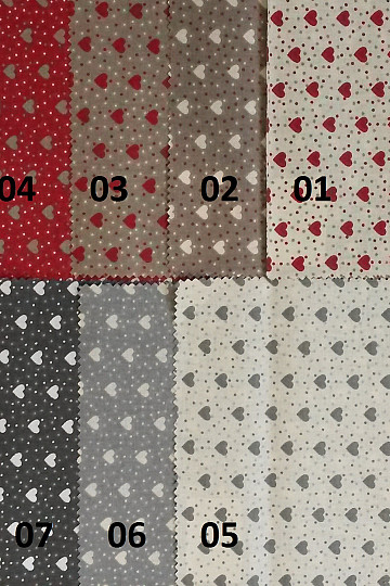 Tessuto di cotone MINI HEART 07 grigio scuro