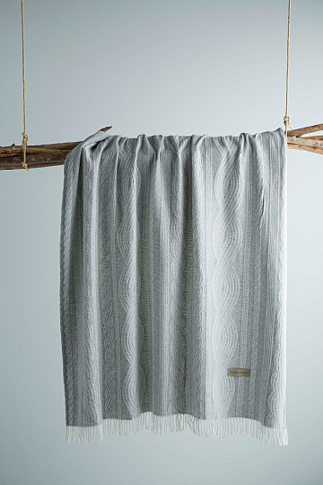 Plaid LUXURY TRECCIA grigio