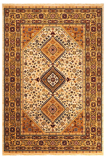 Tappeto di lusso in lana PRAGA beige geometrico