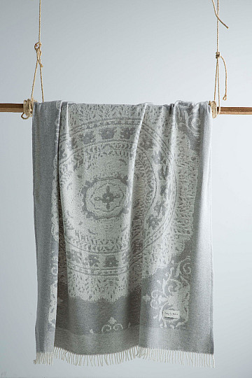 Plaid LUSSO ROSIERS st. grigio