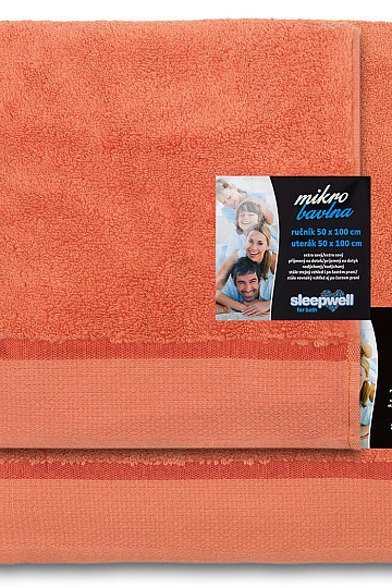 Asciugamano e telo da bagno MIKRO arancione