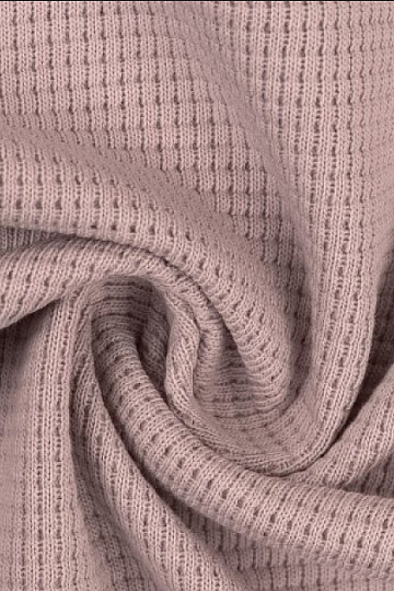 Maglia di cotone con trama waffle - rosa