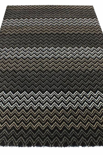 Tappeto moderno ZIG ZAG marrone