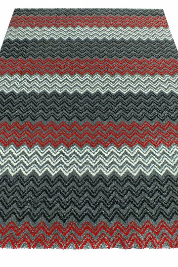 Tappeto moderno ZIG ZAG rosso