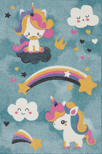 Tappeto per bambini PASTEL unicorno