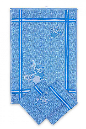Asciugamani RAVANELLO BLU 3 pz