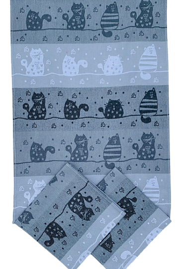 Asciugamani GATTI SUL TETTO grigio