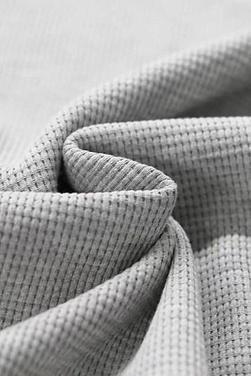 Maglia di cotone con trama waffle - grigio