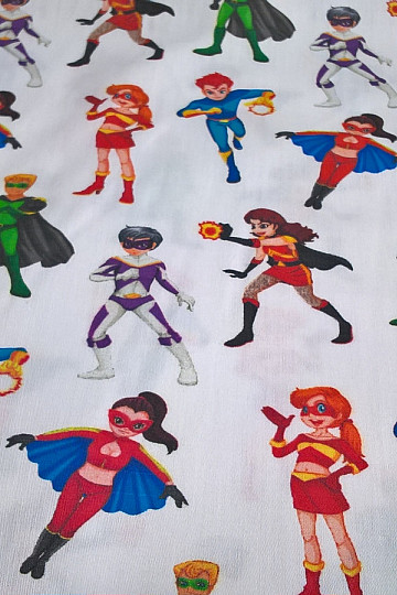 Raso di cotone per bambini ACTION HEROES digitale